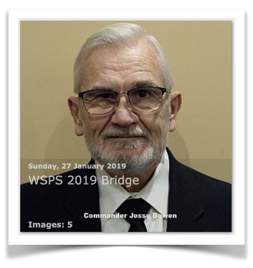 Pictured is Commander Jesse Bowen taken during the installation of the new WSPS Bridge at the 2019 Change of Watch ceremony.